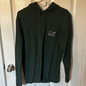 Thin Long sleeve dark green Vineyard a one long sleeve with hood